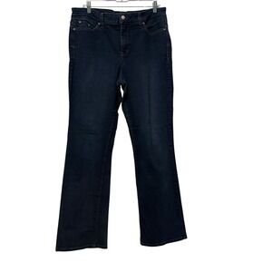 NYDJ Bootcut Jeans Women's Size 16 Dark Wash Denim Mid Rise Stretch 34x32